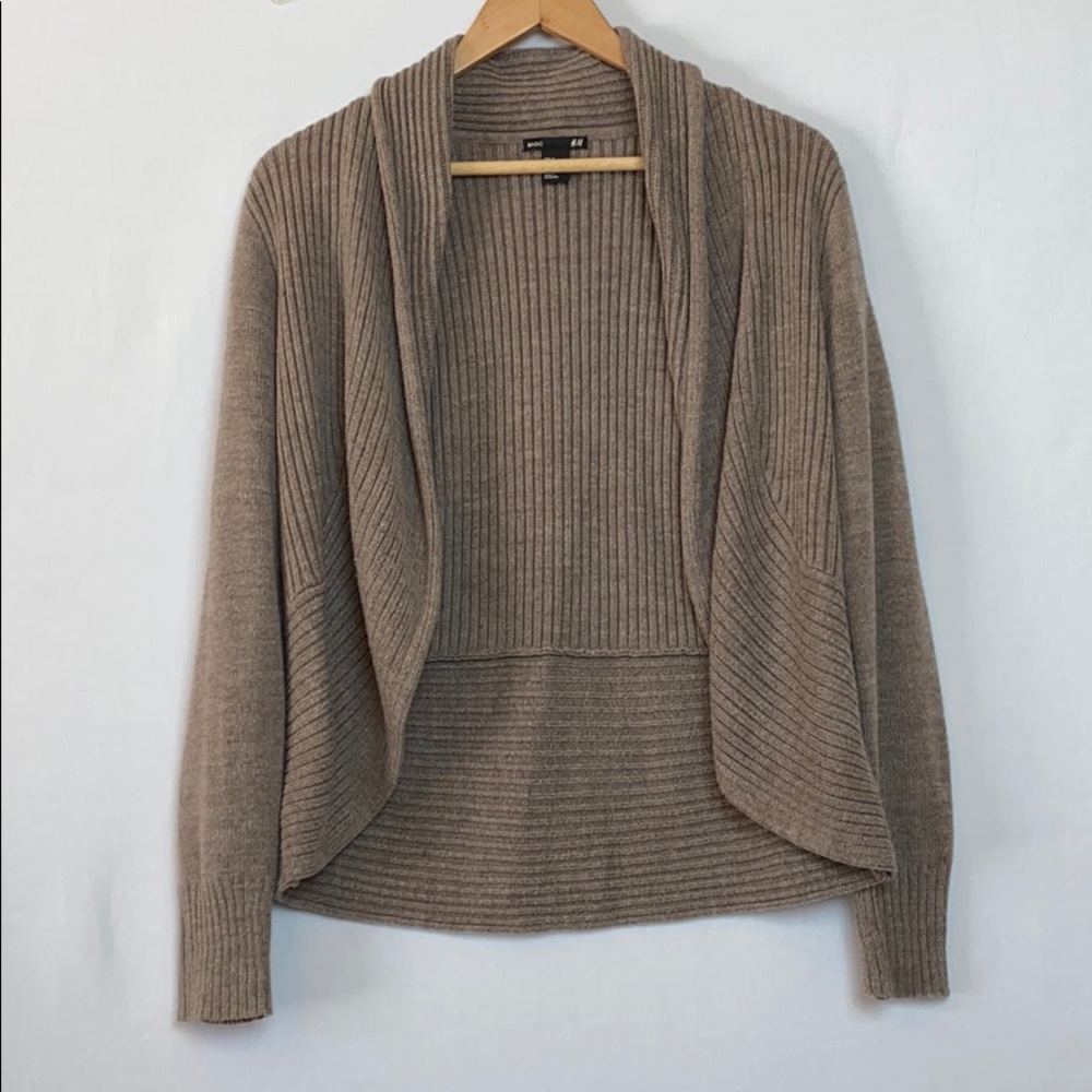 H&M | Oatmeal Sweater Jacket Shaw Cardigan